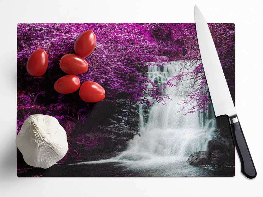 Purple Tree Beauty Glass Chopping Board