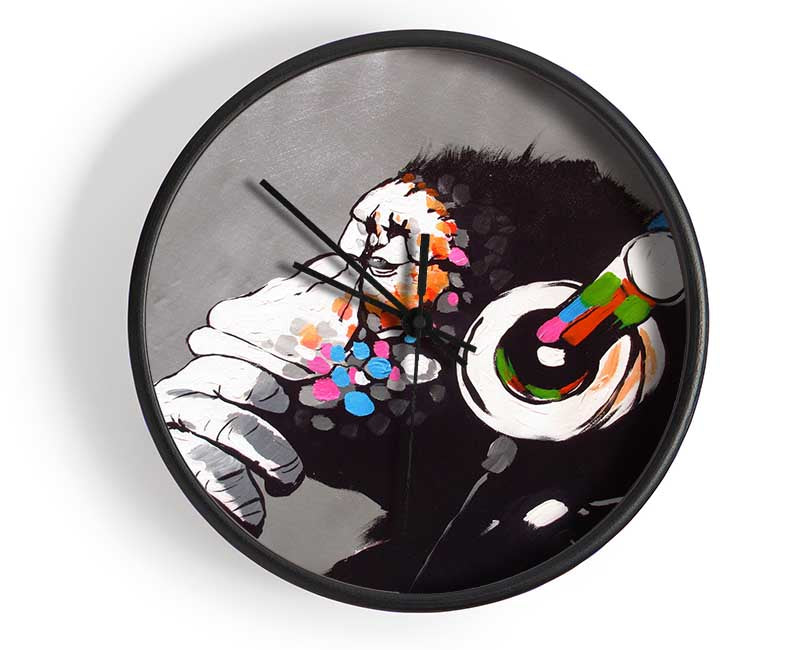 Chimp Headphones Thinking Clock - Wallart-Direct UK