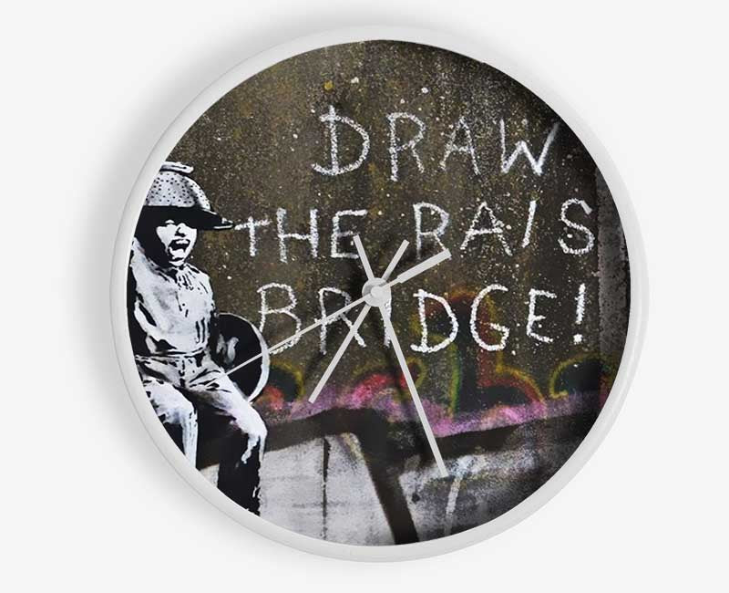 Draw The Raised Bridge Clock - Wallart-Direct UK