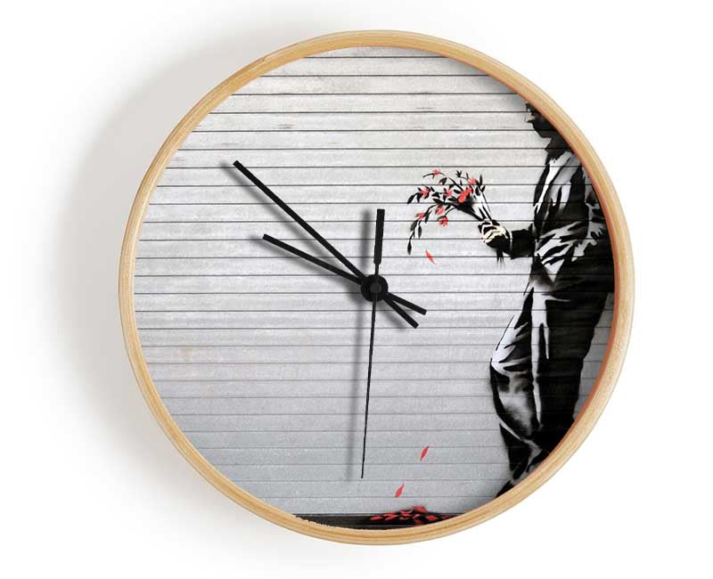 Flowers man Clock - Wallart-Direct UK