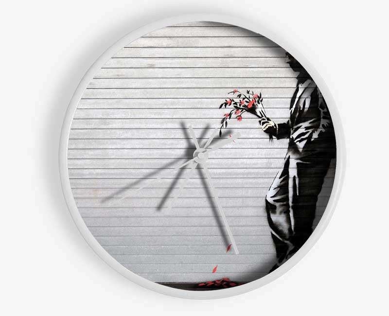 Flowers man Clock - Wallart-Direct UK