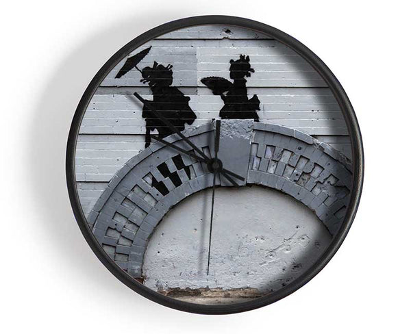 Geisha Bridge Clock - Wallart-Direct UK