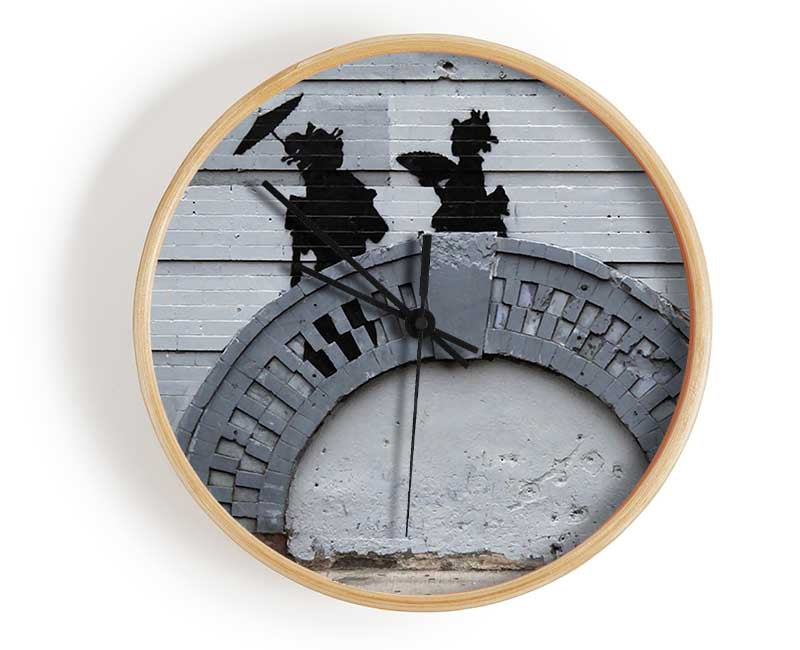 Geisha Bridge Clock - Wallart-Direct UK