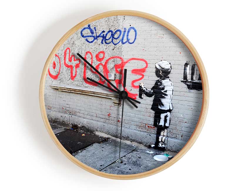 Ghetto for life Clock - Wallart-Direct UK