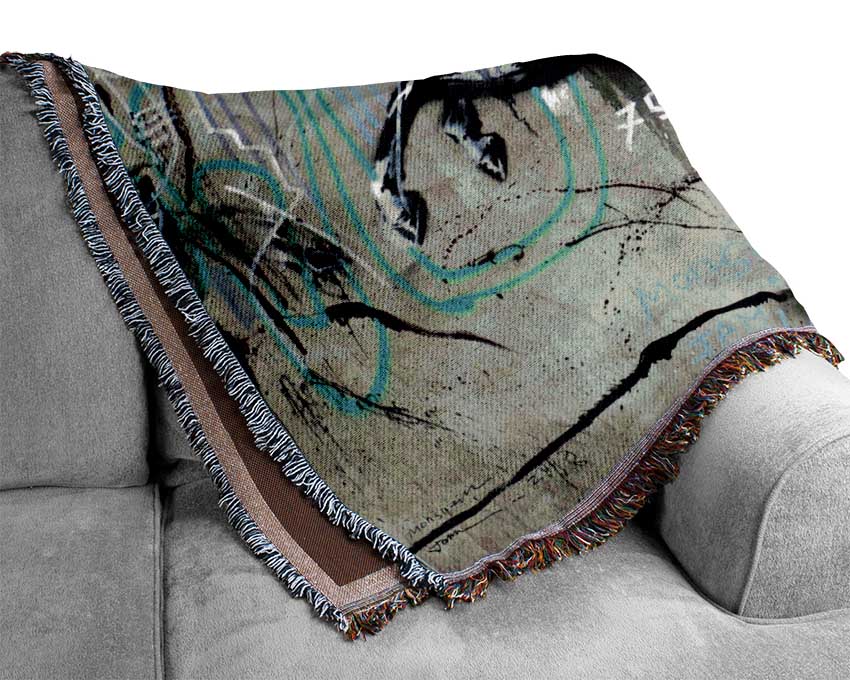 Graffiti In Paris Woven Blanket