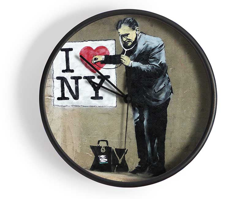 I love NY Clock - Wallart-Direct UK