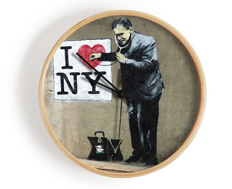 I love NY Clock - Wallart-Direct UK