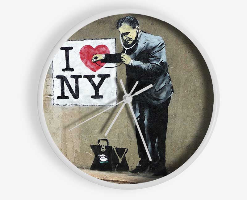 I love NY Clock - Wallart-Direct UK