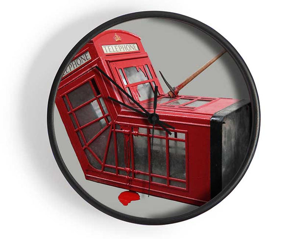 Telephone box Dismaland Clock - Wallart-Direct UK