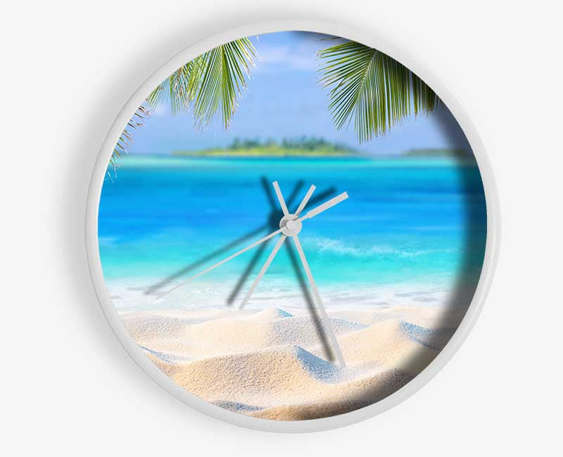 Palm Beach Island Sea Clock - Wallart-Direct UK