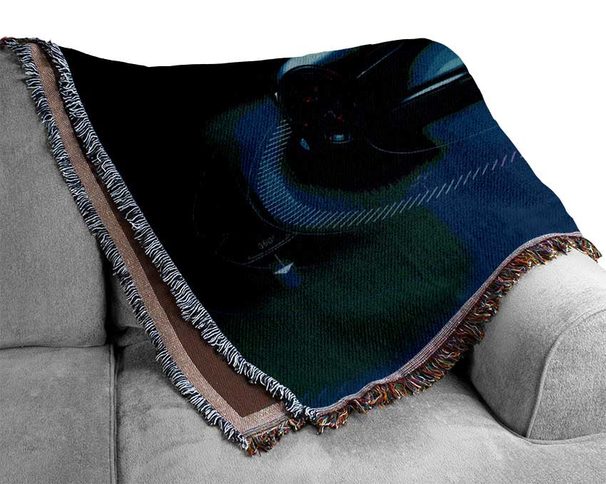 Full Spin futuristic car Woven Blanket