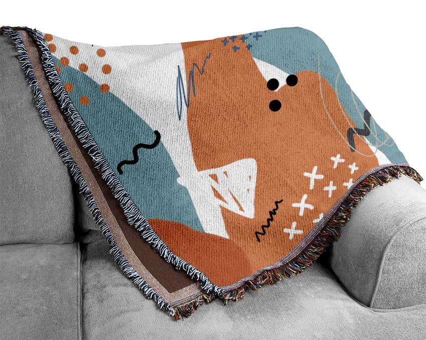 Modern contemporary illustration Woven Blanket