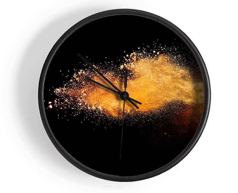 Orange powder airborn Clock - Wallart-Direct UK