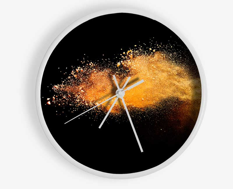 Orange powder airborn Clock - Wallart-Direct UK