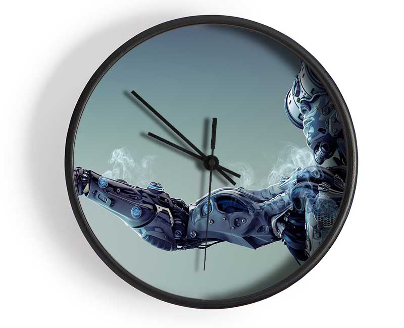 Robot suit smoking Clock - Wallart-Direct UK