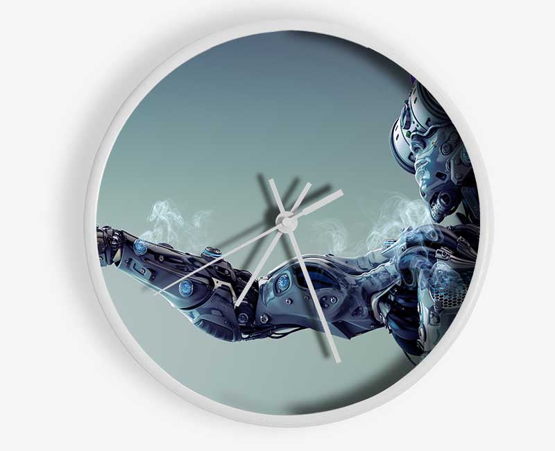 Robot suit smoking Clock - Wallart-Direct UK