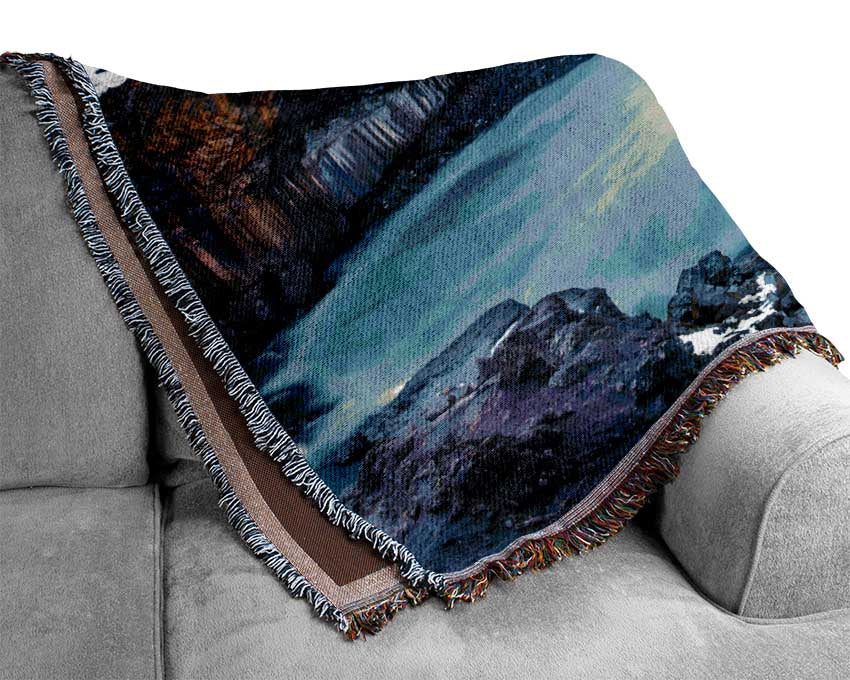 Water flow lagoon Woven Blanket