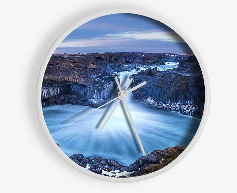 Water flow lagoon Clock - Wallart-Direct UK