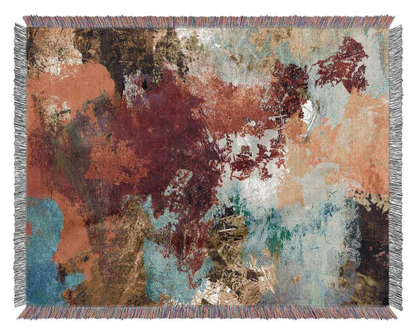 Abstract World grunge map Woven Blanket