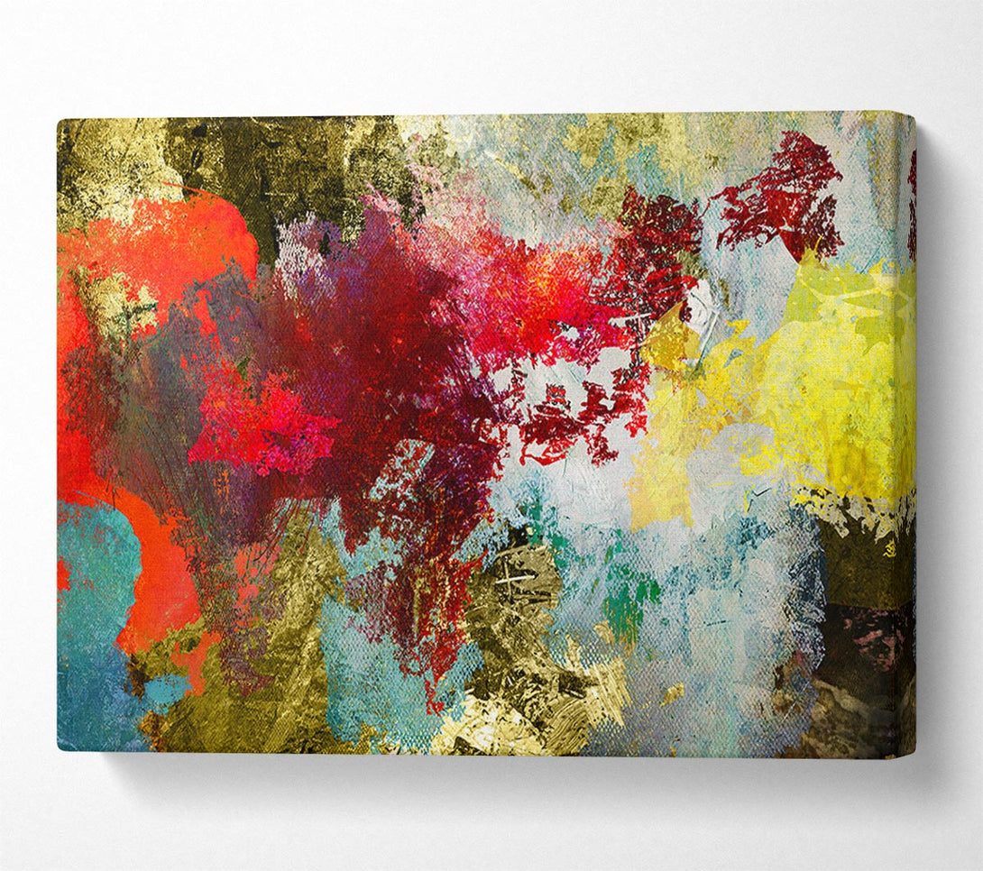 Picture of Abstract World grunge map Canvas Print Wall Art