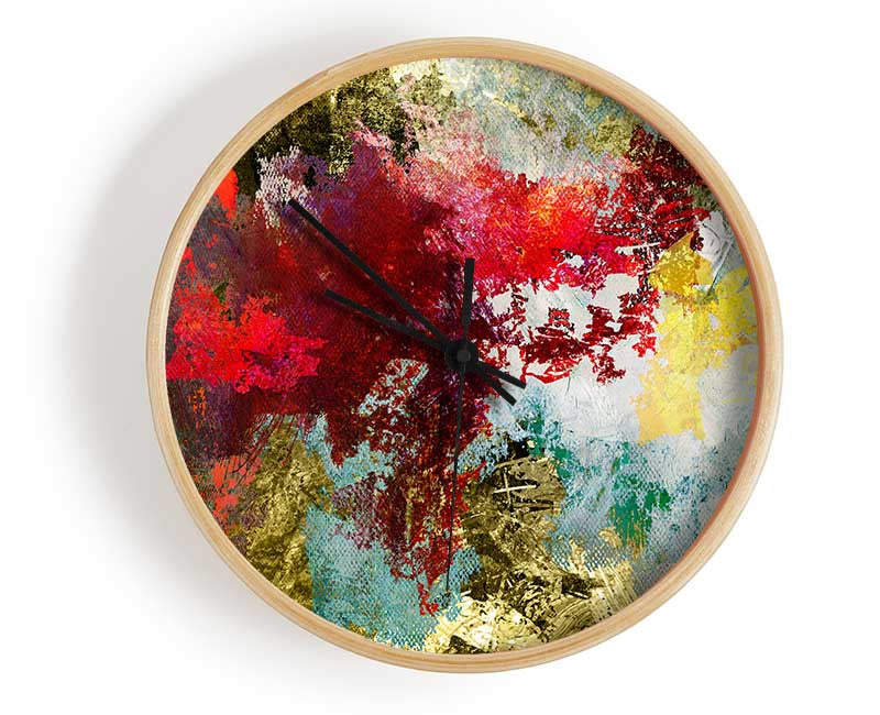 Abstract World grunge map Clock - Wallart-Direct UK