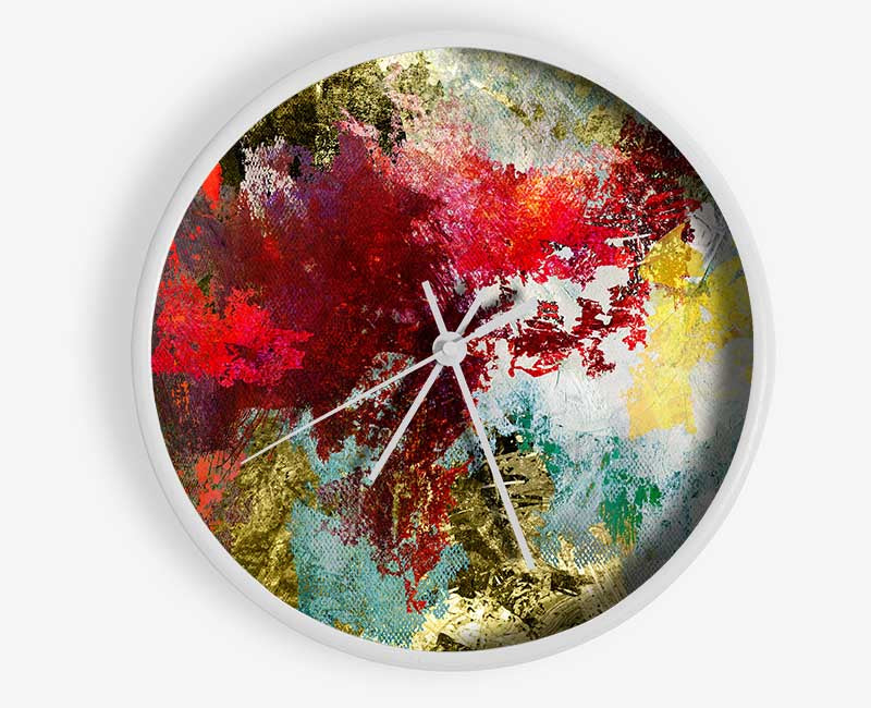 Abstract World grunge map Clock - Wallart-Direct UK