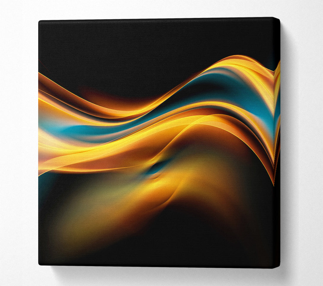 A Square Canvas Print Showing Flow of liquid light Square Wall Art