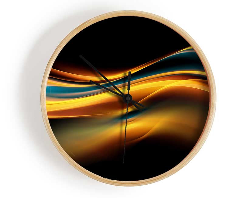 Flow of liquid light Clock - Wallart-Direct UK