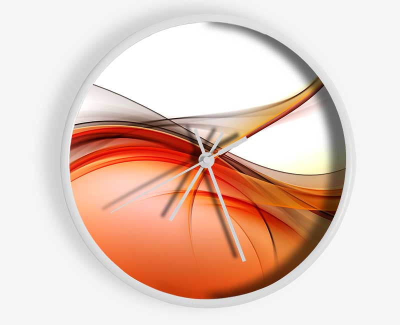 Fire abstract swirls Clock - Wallart-Direct UK