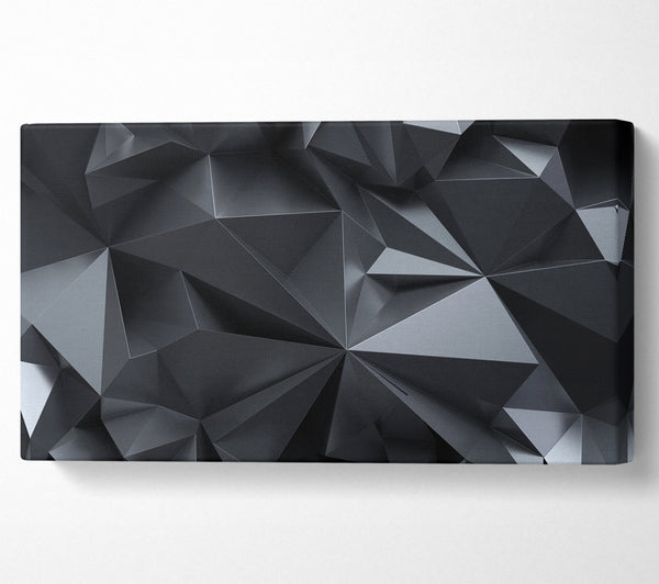 Grey triangles close up isometric