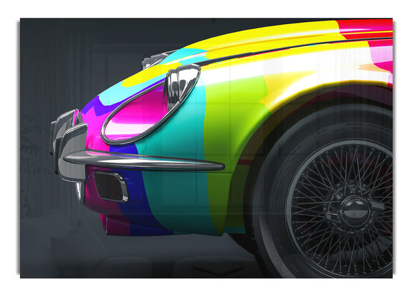 E-Type Jaguar Regenbogenstreifen