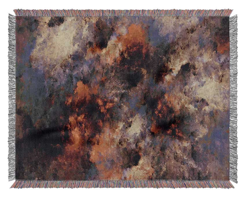 Volcanic ash colour splash Woven Blanket