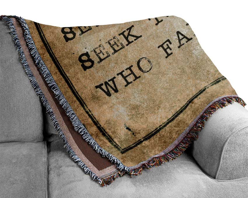 Rumi Quote Woven Blanket