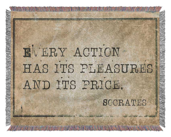 Socrates Quote Woven Blanket