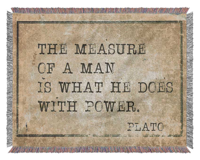 Plato Quote 2 Woven Blanket