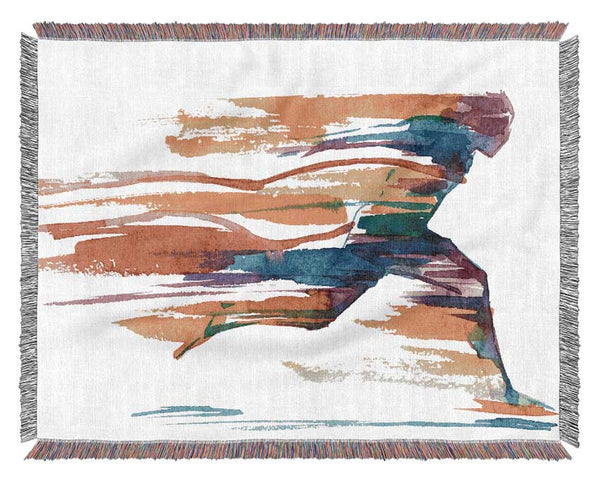 Running Water Colour Woven Blanket