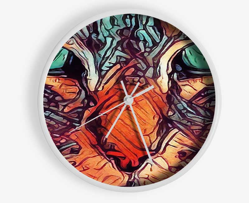 Cat eyes close in view Clock - Wallart-Direct UK