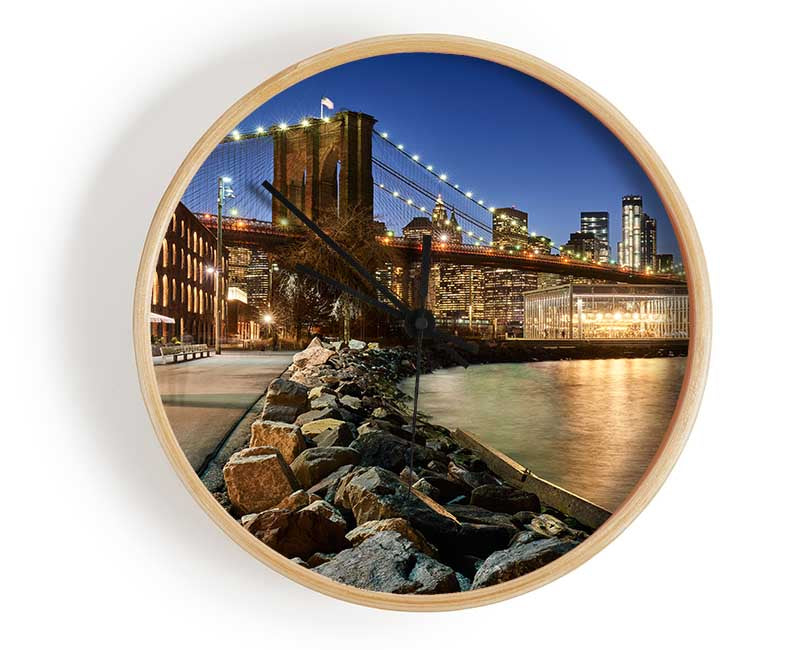 Close and personal NYC Bridge Clock - Wallart-Direct UK