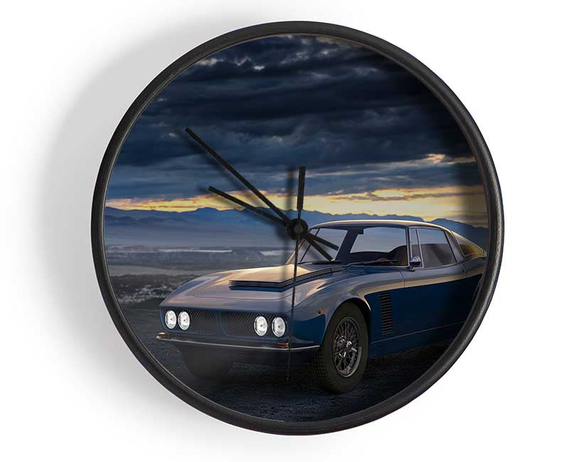 Retro Car in the clouds Clock - Wallart-Direct UK