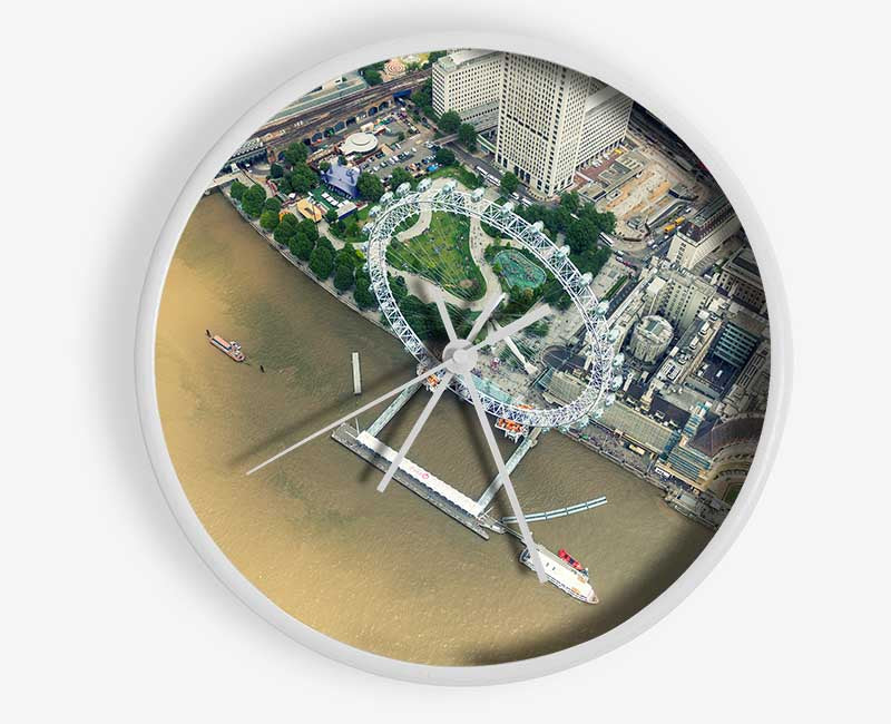 Ferris wheel on the water Clock - Wallart-Direct UK