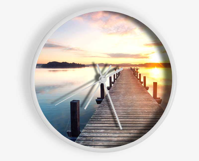 Jeti on the river in Mexico Clock - Wallart-Direct UK