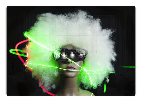 Neon light afro