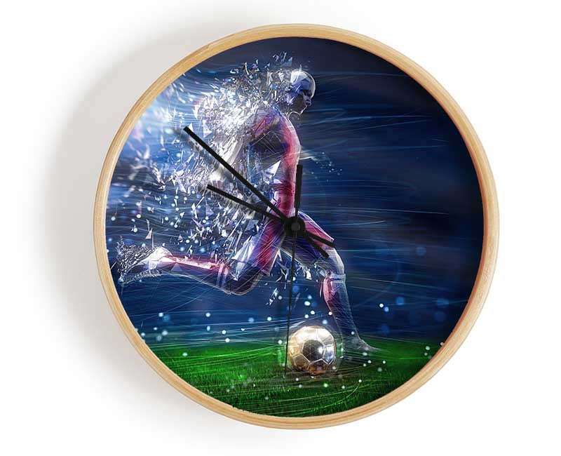 Fractured in light football Clock - Wallart-Direct UK