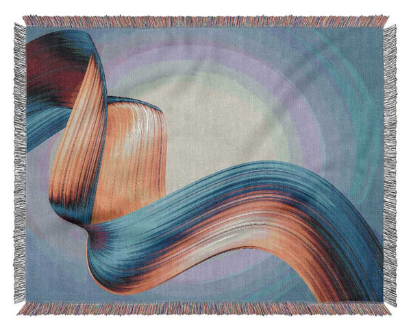 Ribbon of colour and light Woven Blanket