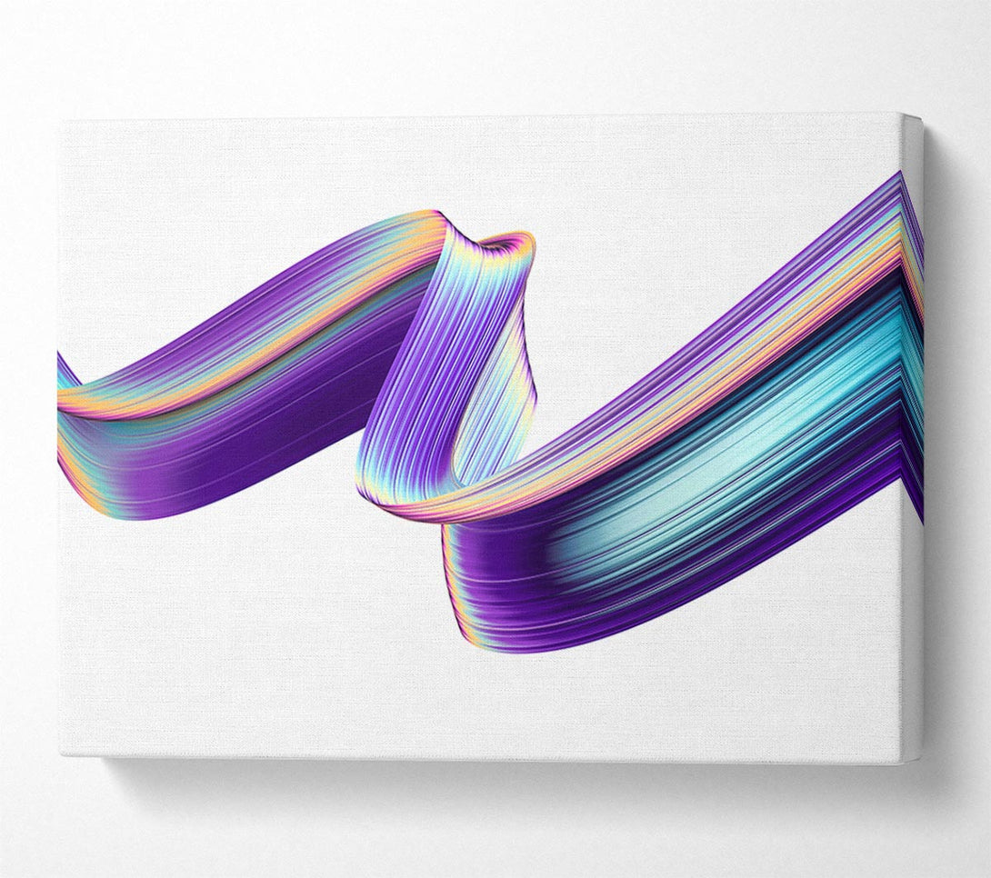 Picture of Ribbon of purple neon light Canvas Print Wall Art