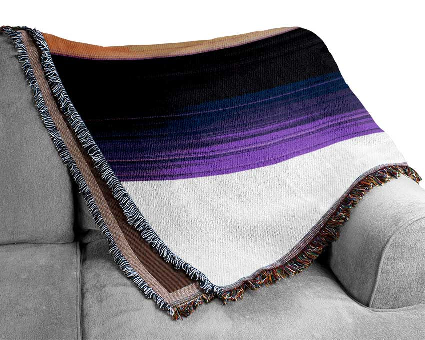 Purple Ribbon swirl Woven Blanket