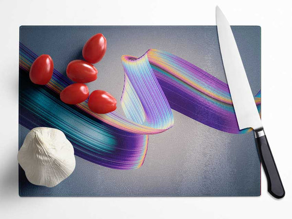 Neon coloured Ribbon Glass Chopping Board