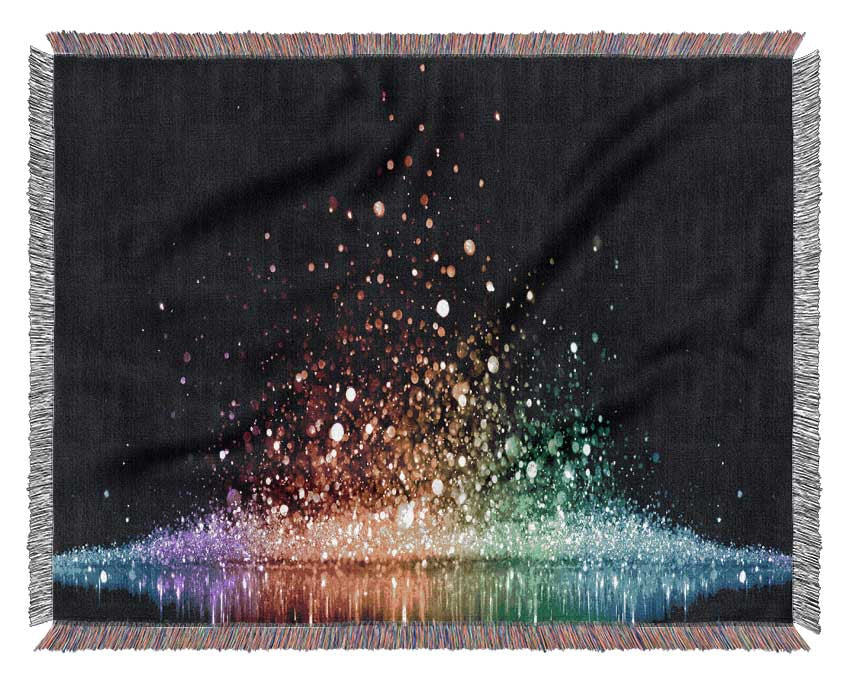 Bouncing colour splash Woven Blanket