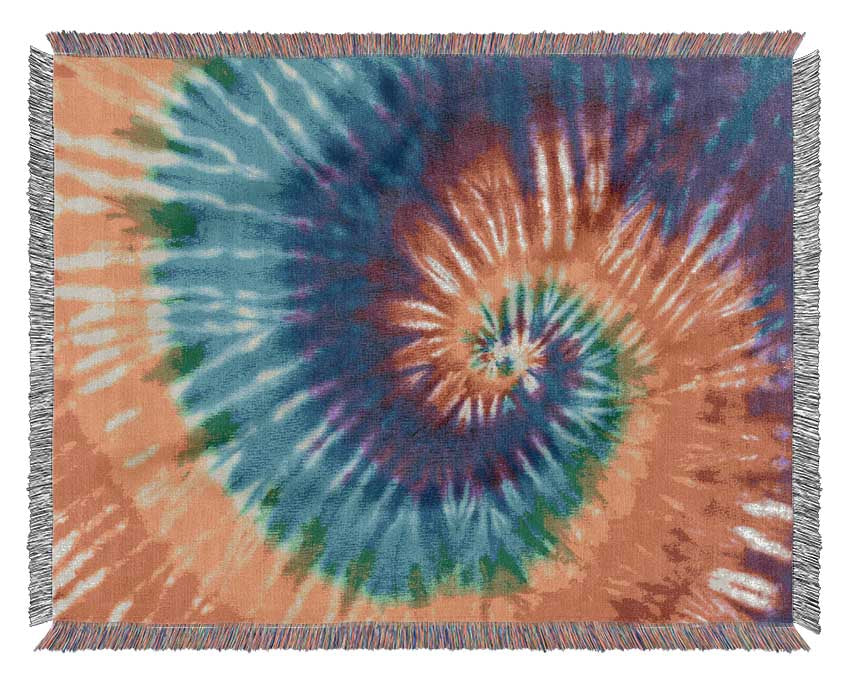 Spiral water colour Woven Blanket