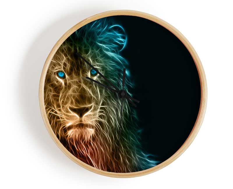 Light infused lion Clock - Wallart-Direct UK